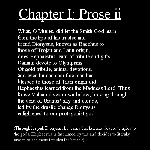 Chapter 1, Prose ii (plot explanation Pages 7-12)