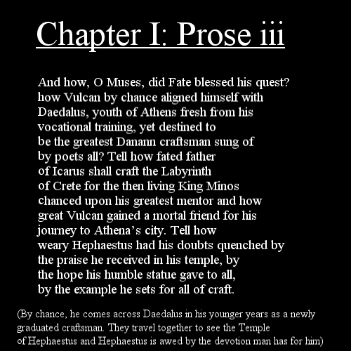 Chapter 1, Prose iii (plot explanation pages 13-24)