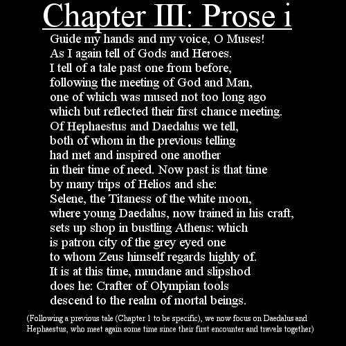 Chapter 3, Prose i (plot explanation Pages 1-7)