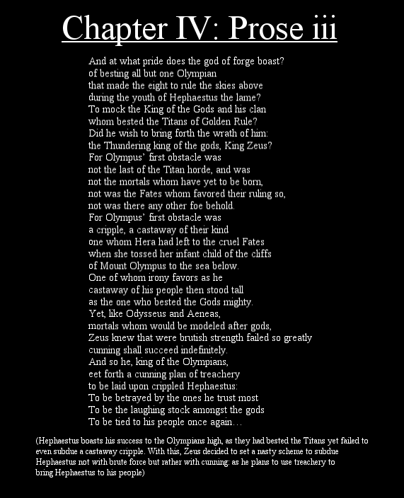 Chapter 4, Prose iii (plot explanation Pages 13-16)