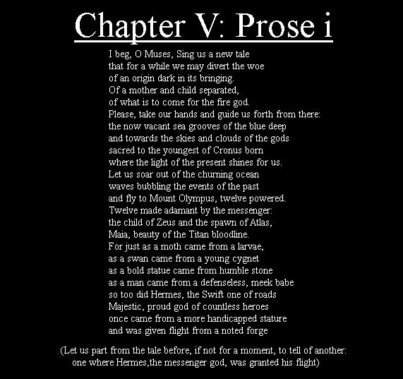 Chapter 5, Prose i (plot explanation Pages 1-7)