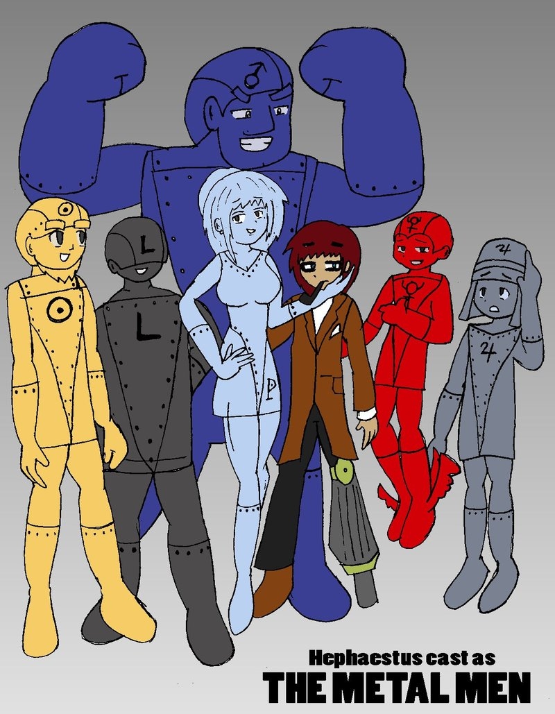 Extra: Hephaestus Cast as the Metal Men