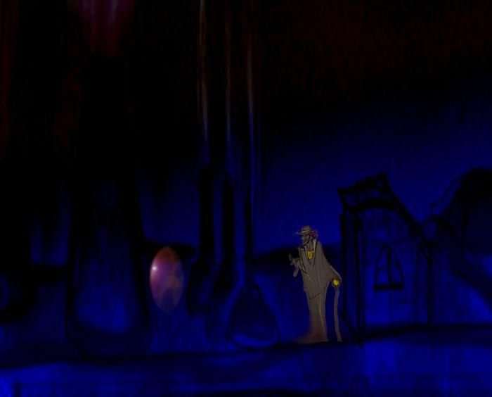 Alone amongst his Tragic Creations.