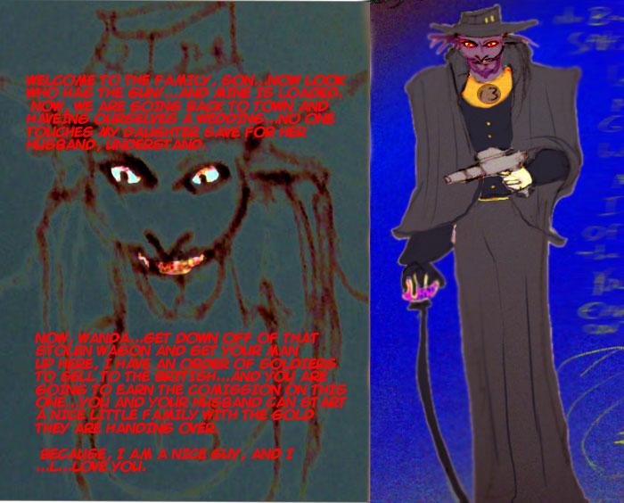 SON, NOW LOOK WHO HAS THE GUN.