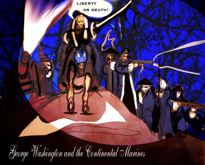 George Washington and the Continental Marines.