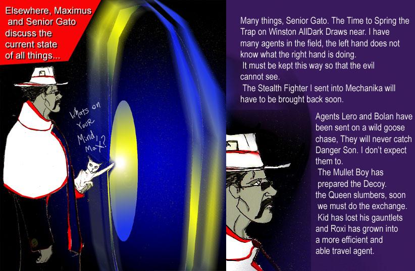 Maximus and Senior Gato Discuss current events 