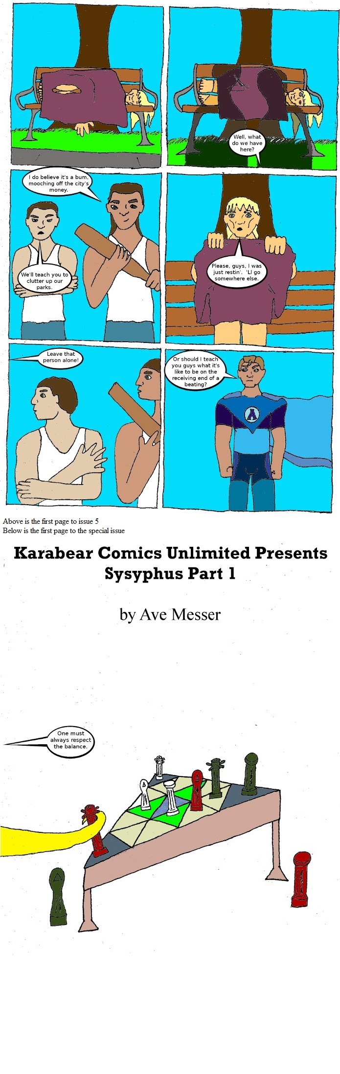 Page 1: issues 5 (On the Run) and Special 1 (Sysyphus Part 1)