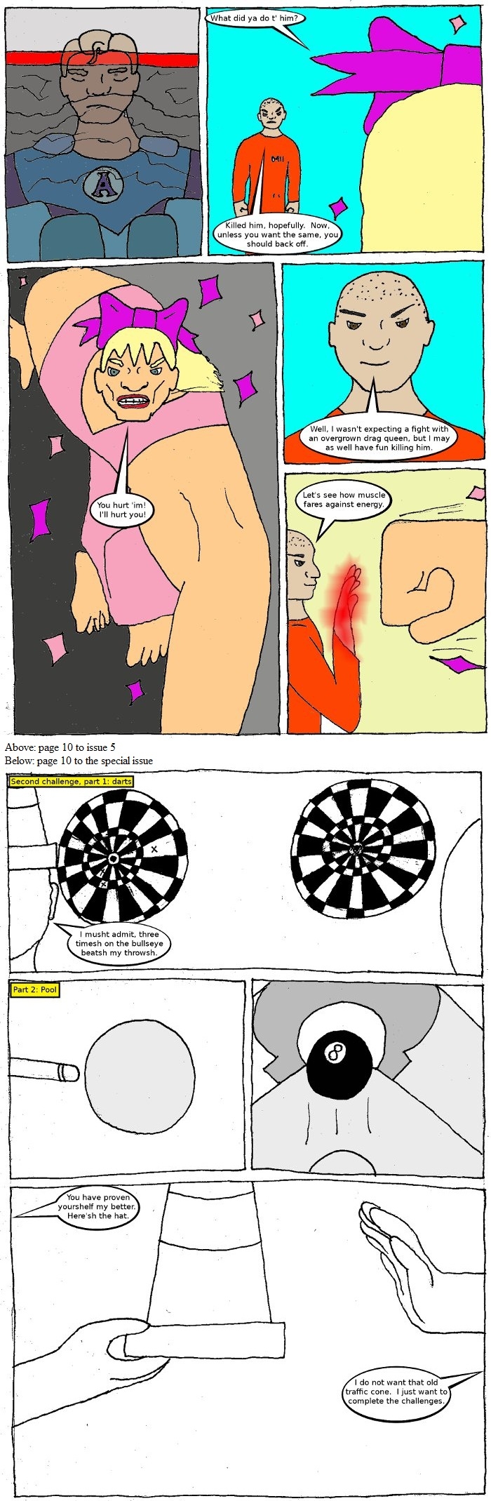 Page 10: issues 5 (On the Run) and Special 1 (Sysyphus Part 1)