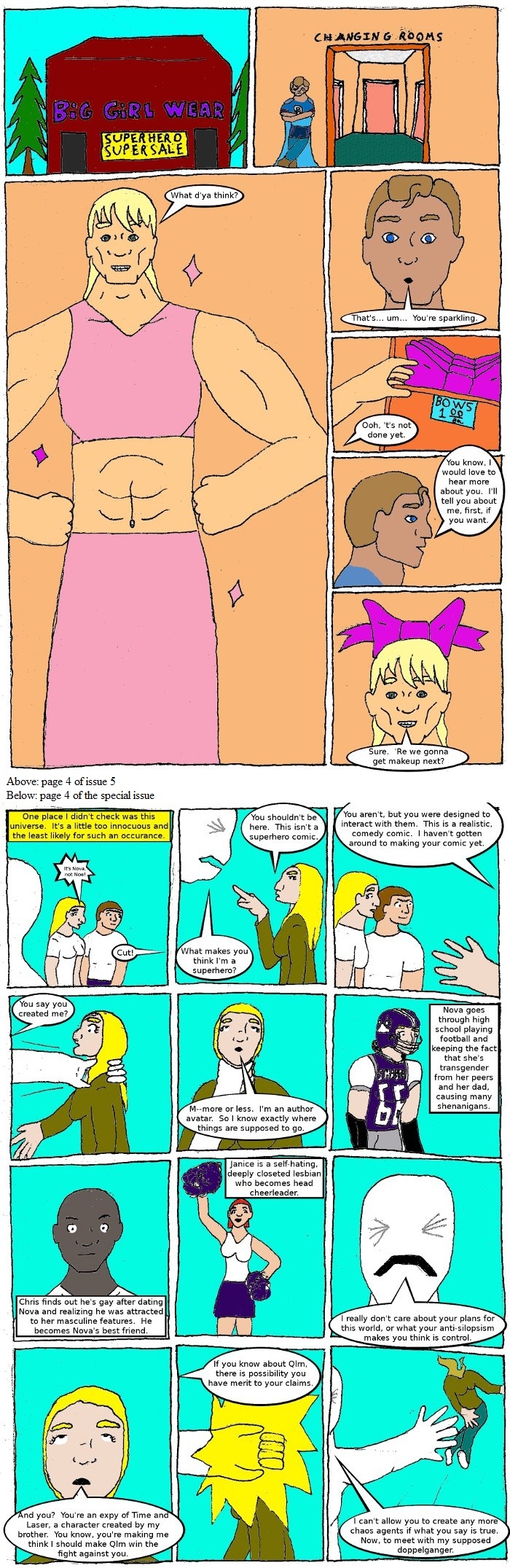 Page 4: issues 5 (On the Run) and Special 1 (Sysyphus Part 1)