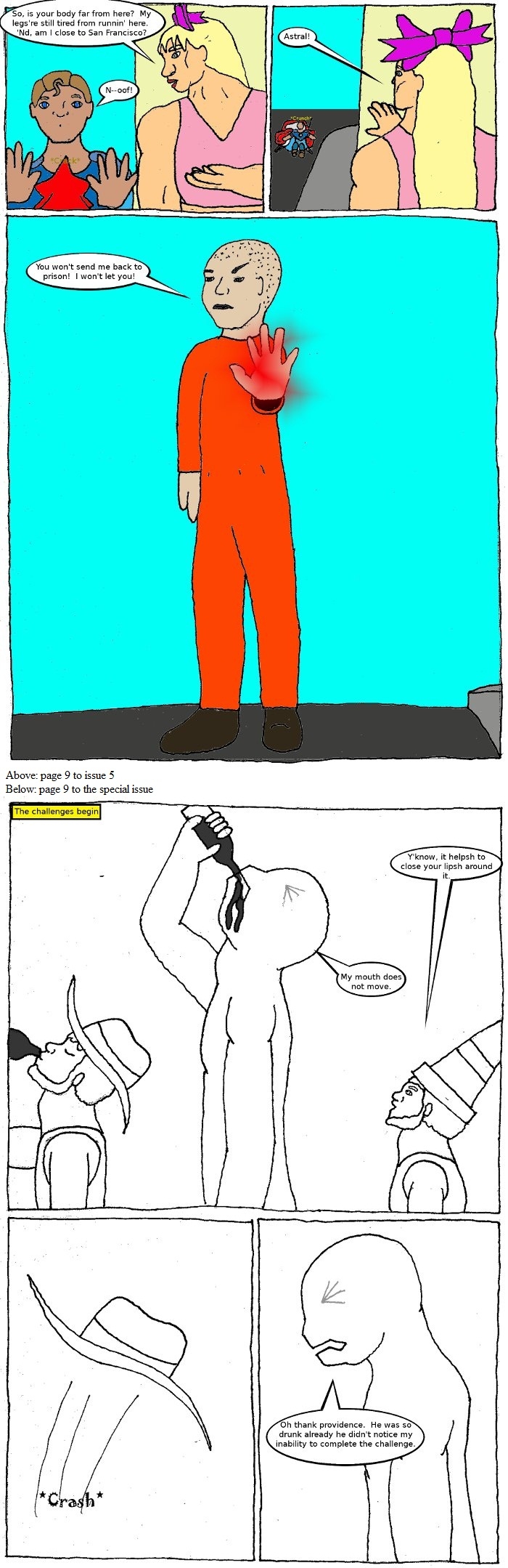 Page 9: issues 5 (On the Run) and Special 1 (Sysyphus Part 1)