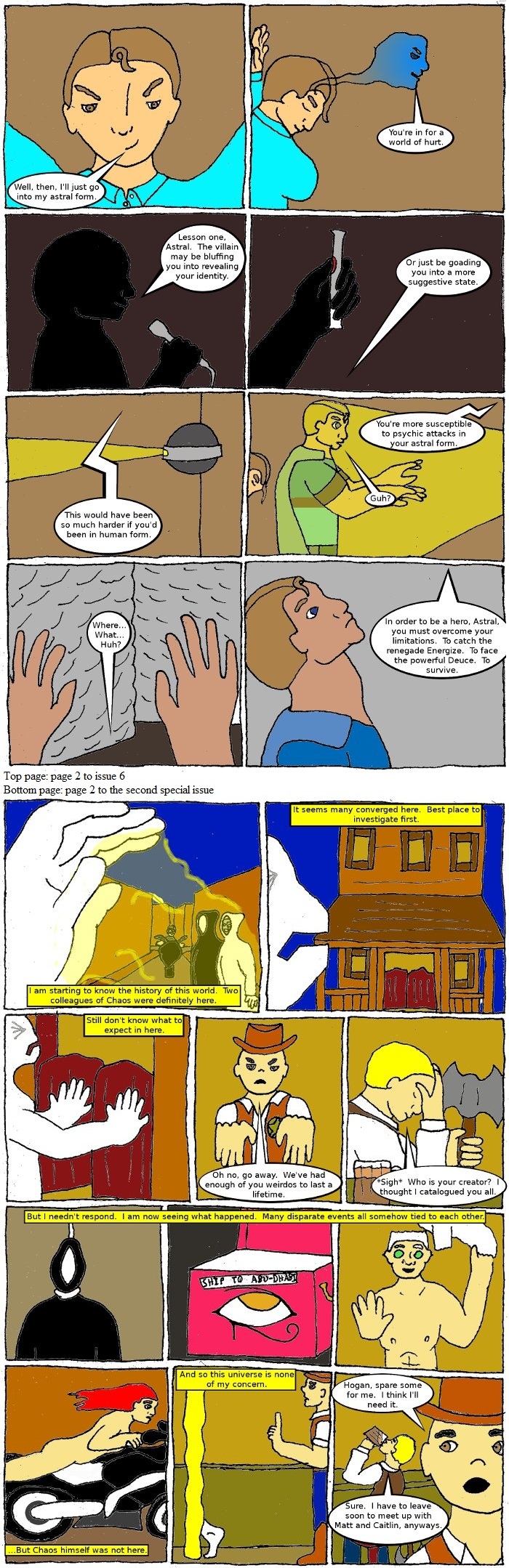 Page 2: issues 6 (The Trial) and Special 2 (Sysyphus Part 2)