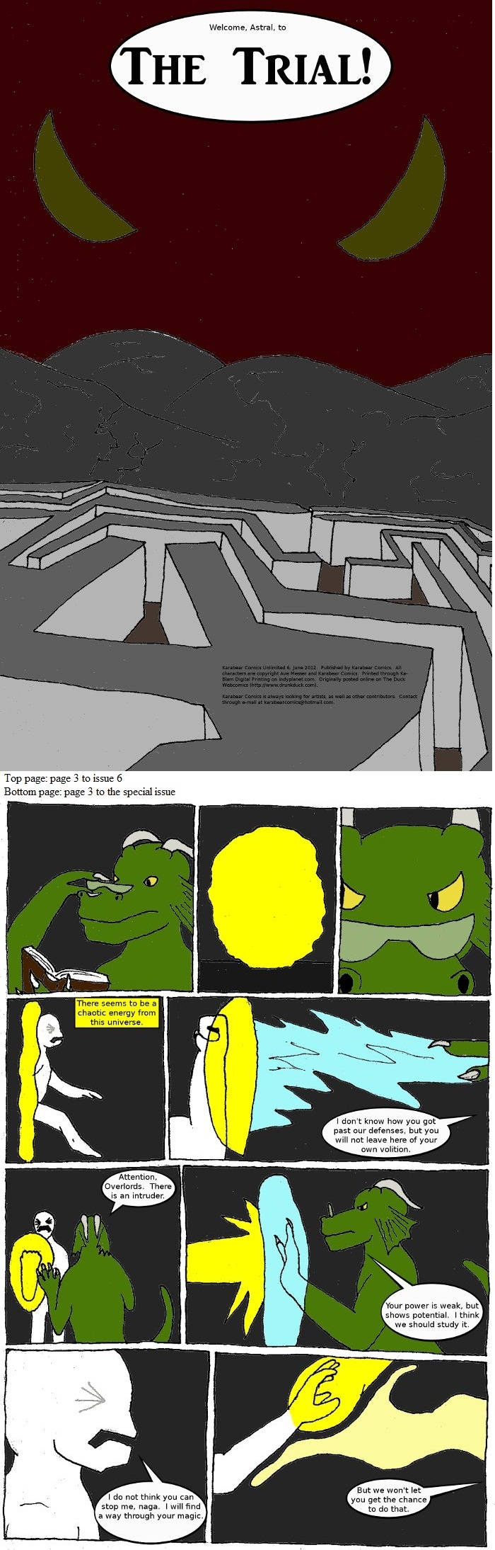 Page 3: issues 6 (The Trial) and Special 2 (Sysyphus Part 2)