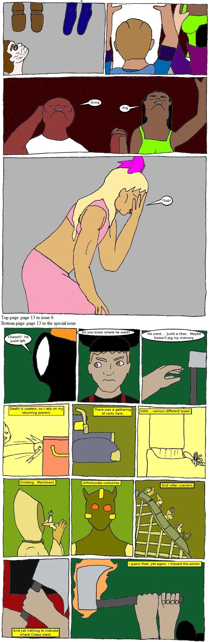 Page 13: issues 6 (The Trial) and Special 2 (Sysyphus Part 2)