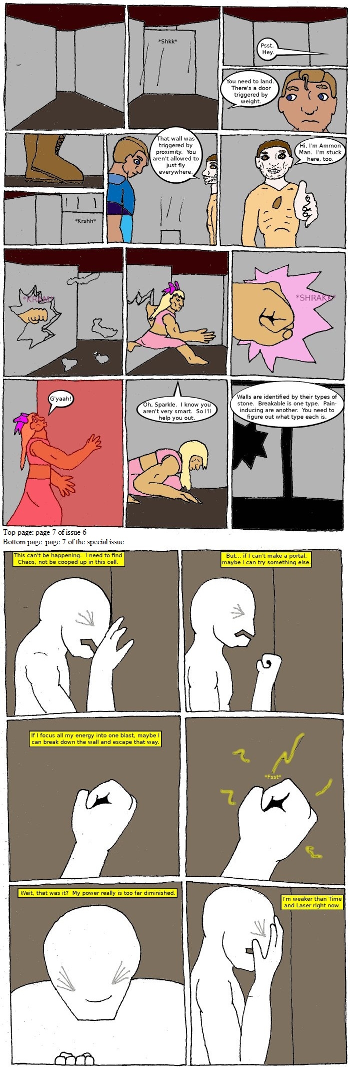 Page 7: issues 6 (The Trial) and Special 2 (Sysyphus Part 2)