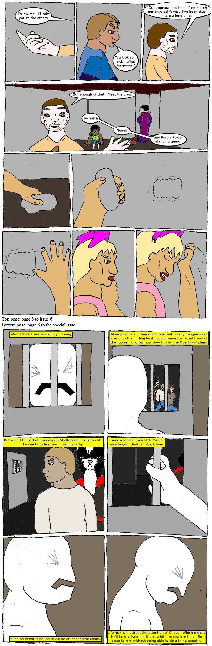 Page 8: issues 6 (The Trial) and Special 2 (Sysyphus Part 2)