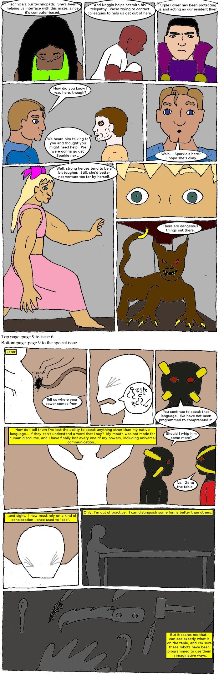 Page 9: issues 6 (The Trial) and Special 2 (Sysyphus Part 2)
