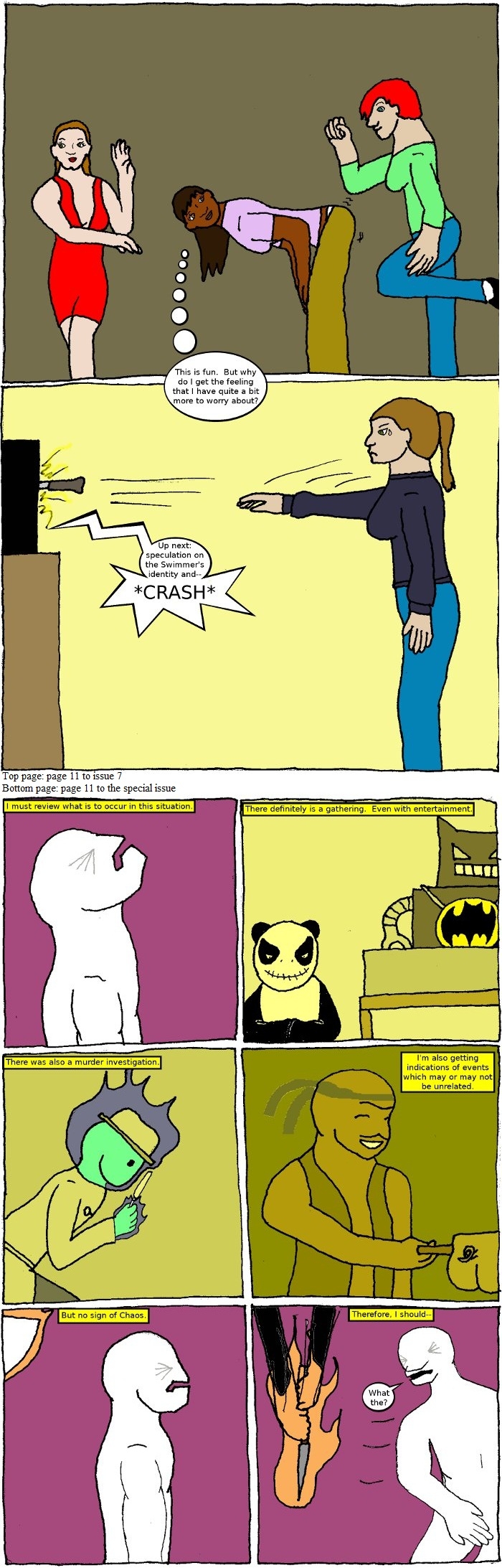 Page 11: issues 7 (Point Me at the Sky) and Special 3 (Sysyphus Part 3)