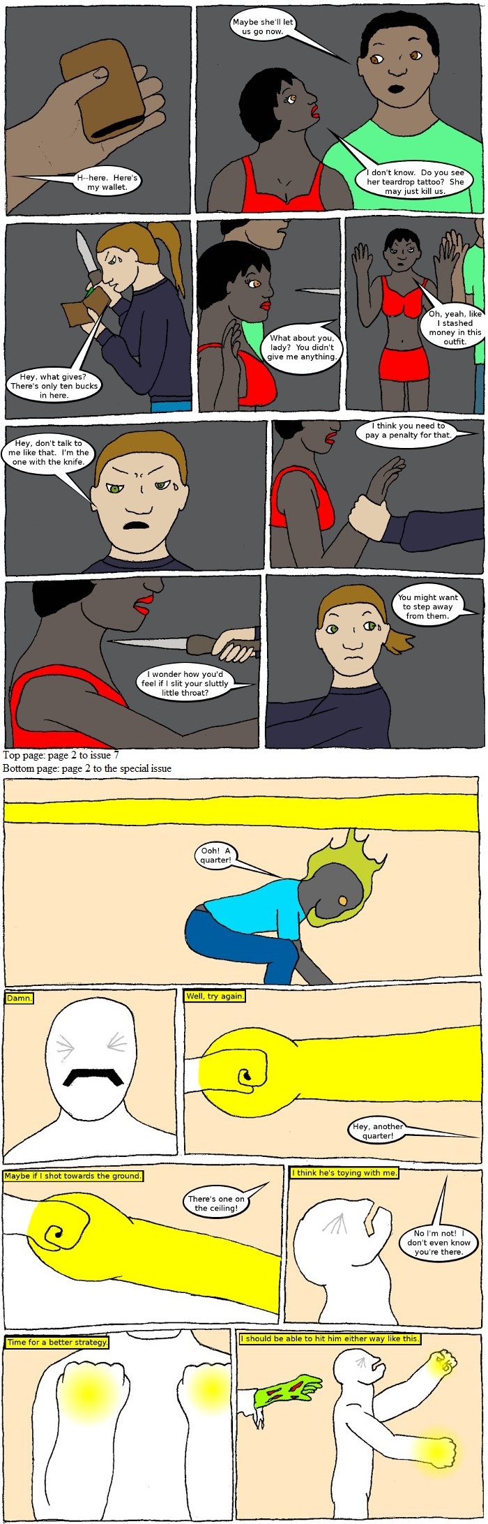 Page 2: issues 7 (Point Me at the Sky) and Special 3 (Sysyphus Part 3)