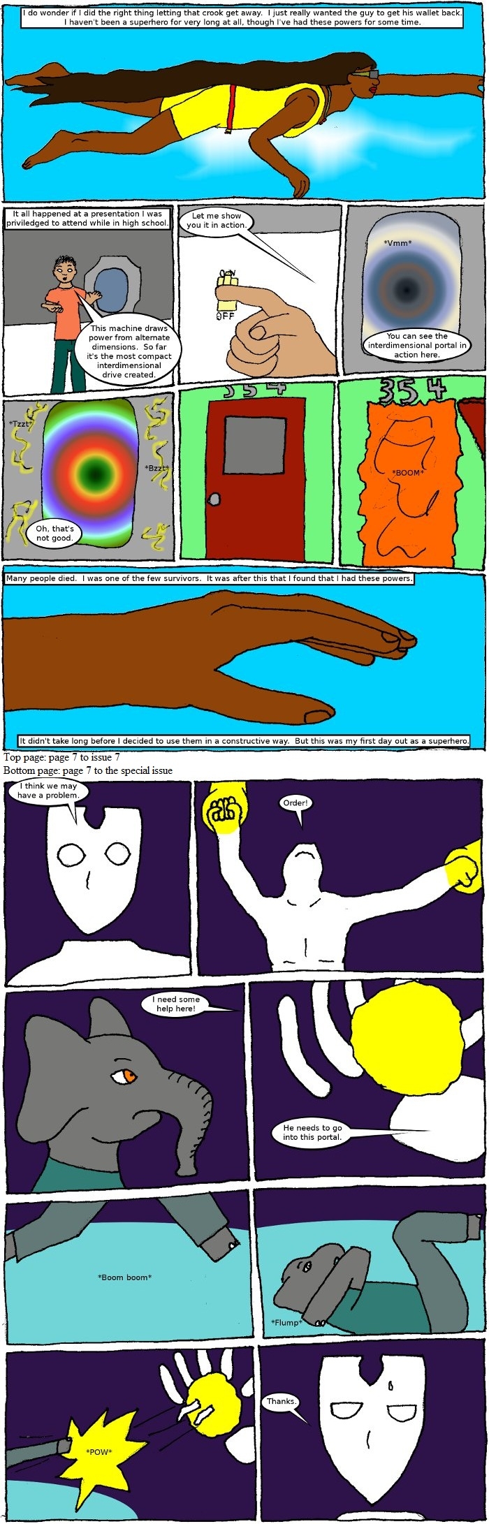 Page 7: issues 7 (Point Me at the Sky) and Special 3 (Sysyphus Part 3)