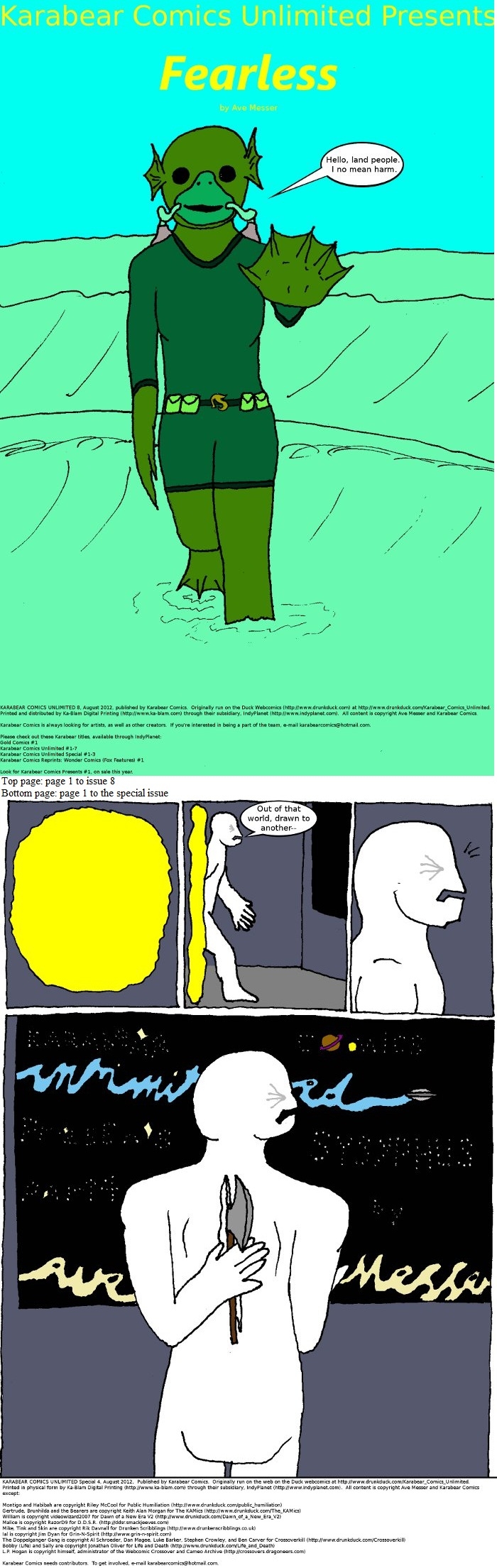 Page 1: issues 8 (Fearless) and Special 4 (Sysyphus Part 4)