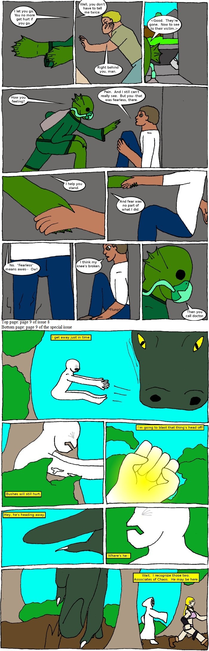 Page 9: issues 8 (Fearless) and Special 4 (Sysyphus Part 4)