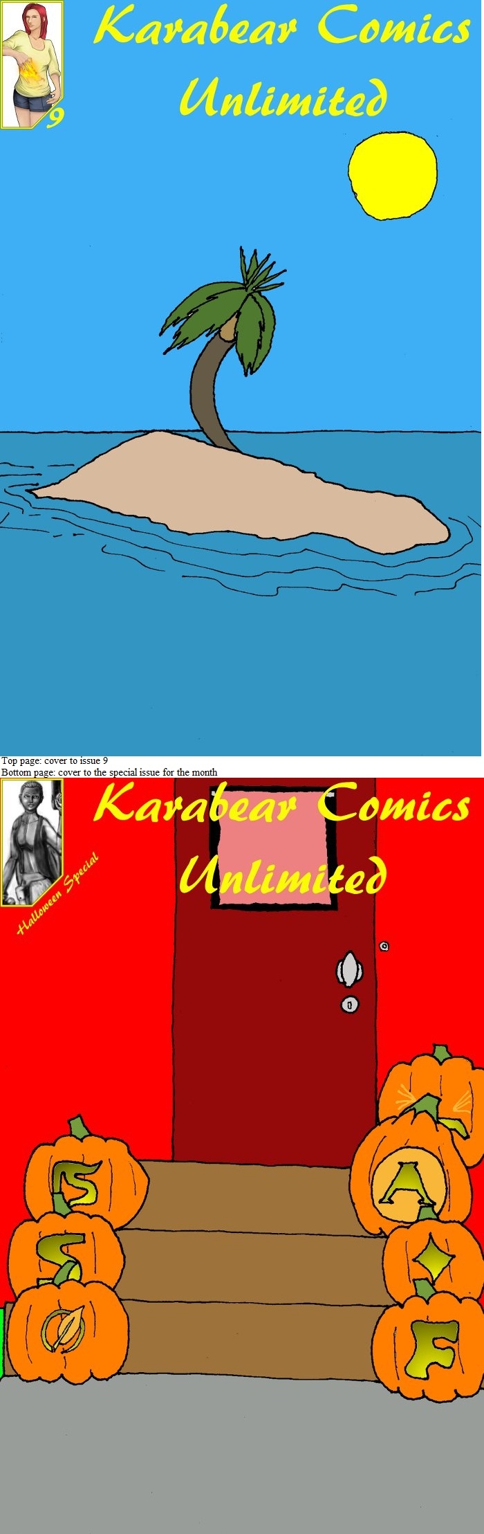 Cover: issues 9 (Marooned) and Halloween Special (Cluster One)