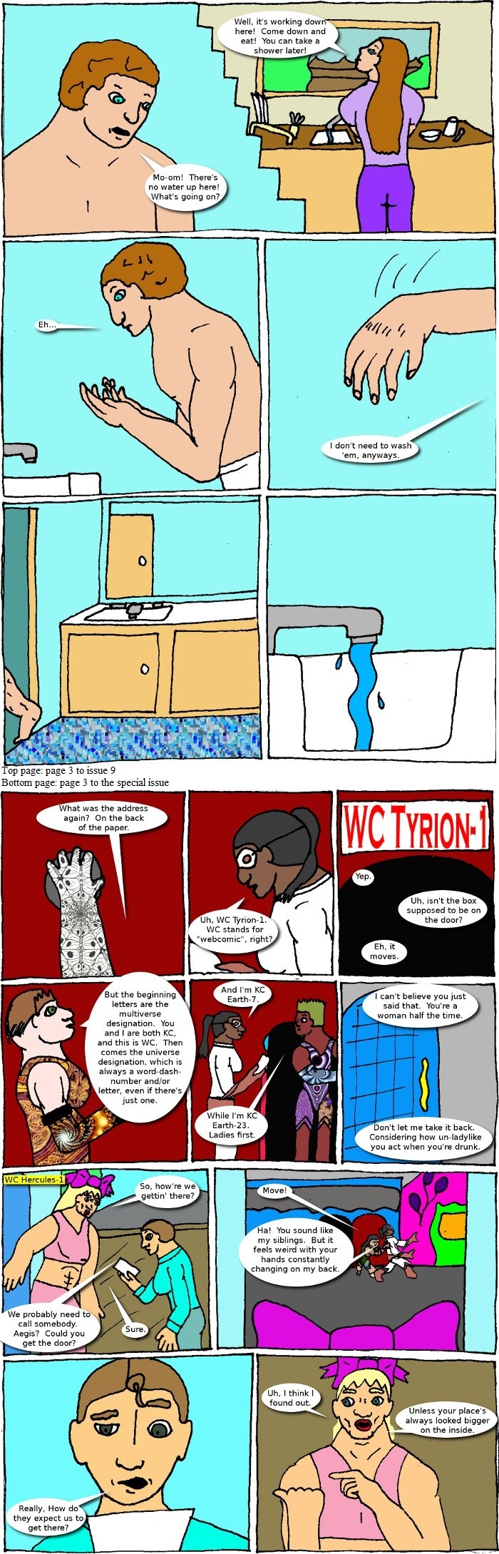 Page 3: issues 9 (Marooned) and Halloween Special (Cluster One)