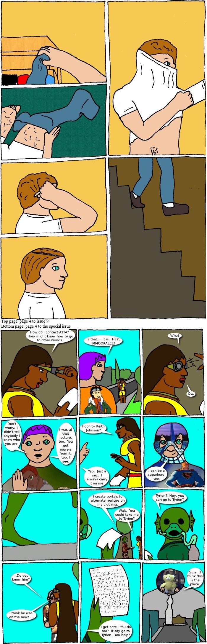 Page 4: issues 9 (Marooned) and Halloween Special (Cluster One)