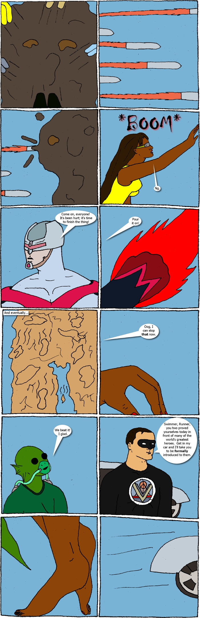 Pages 34 and 35: Crossover Melee 10 - Mudmen