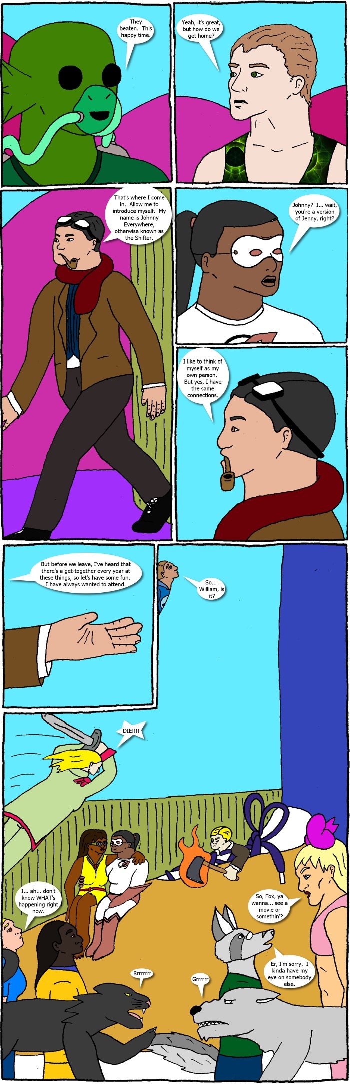 Pages 22 and 23: Crossover Melee 6 - The Grand Vizier's Garden Party Part Three: Exit