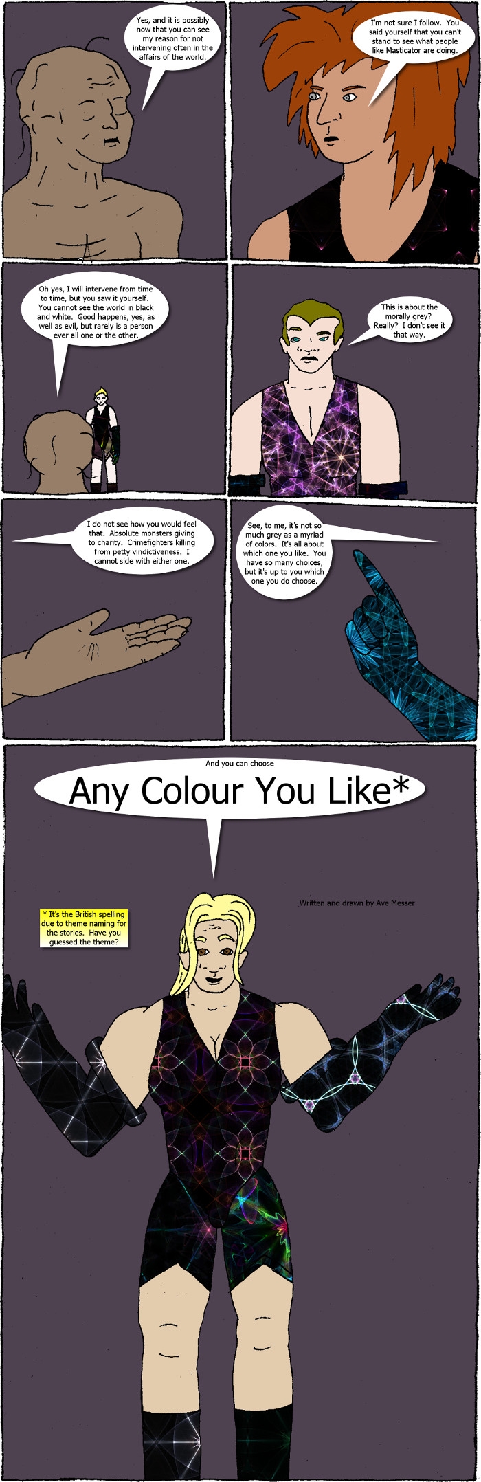 Pages 15 and 16: Crossover Melee 8 - Any Colour You Like