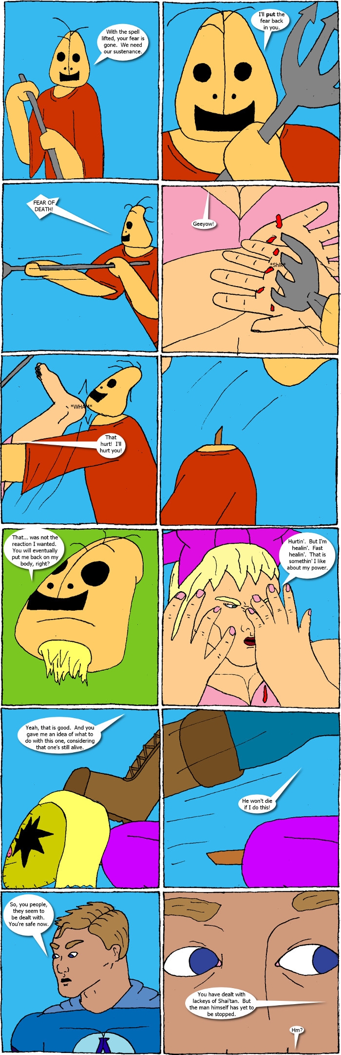 Pages 18 and 19: Crossover Melee 9 - Scarecrow