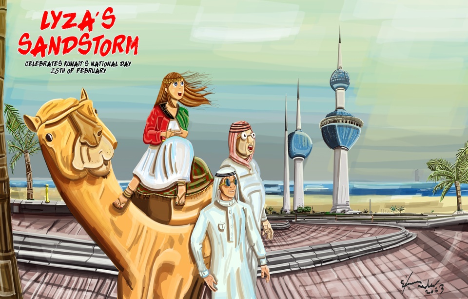 Lyza's Sandstorm Celebrates Kuwait's Day 2023