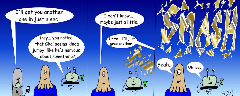 Too nervous to hold a glass