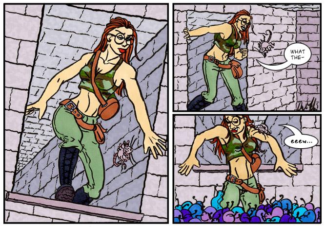 056: If there's anything girls hate, it's giant slugs.