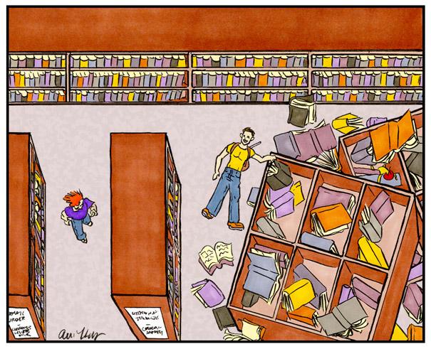 062: Davis never did get along well with books.