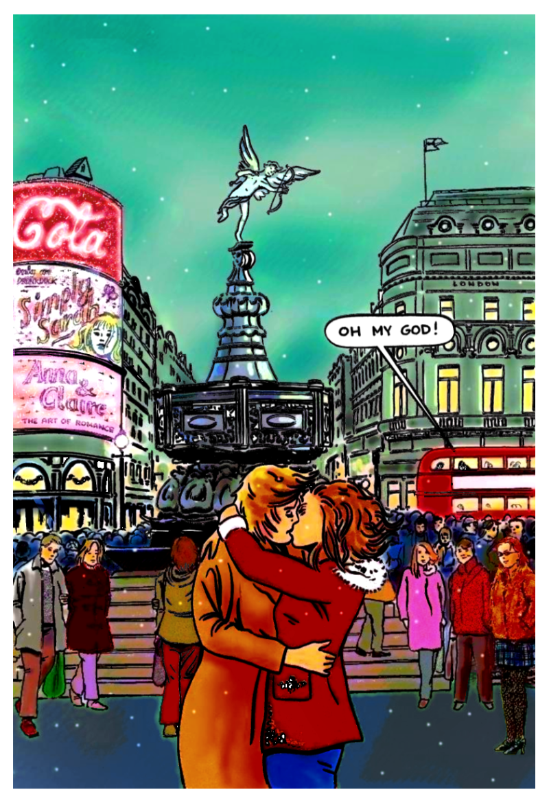 SS2  14   Christmas shopping ( Picadilly Circus)