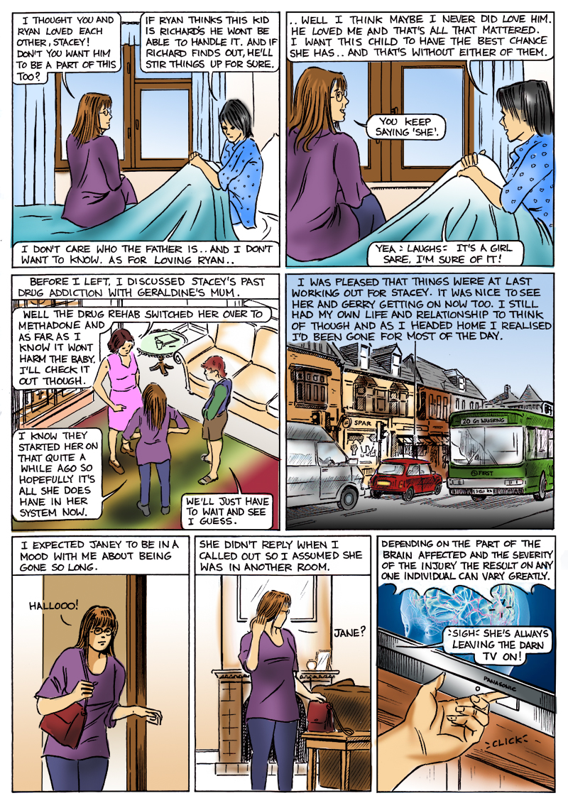 SS4  100                                       Sarah returns home