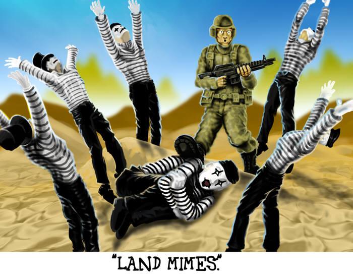 Land mimes