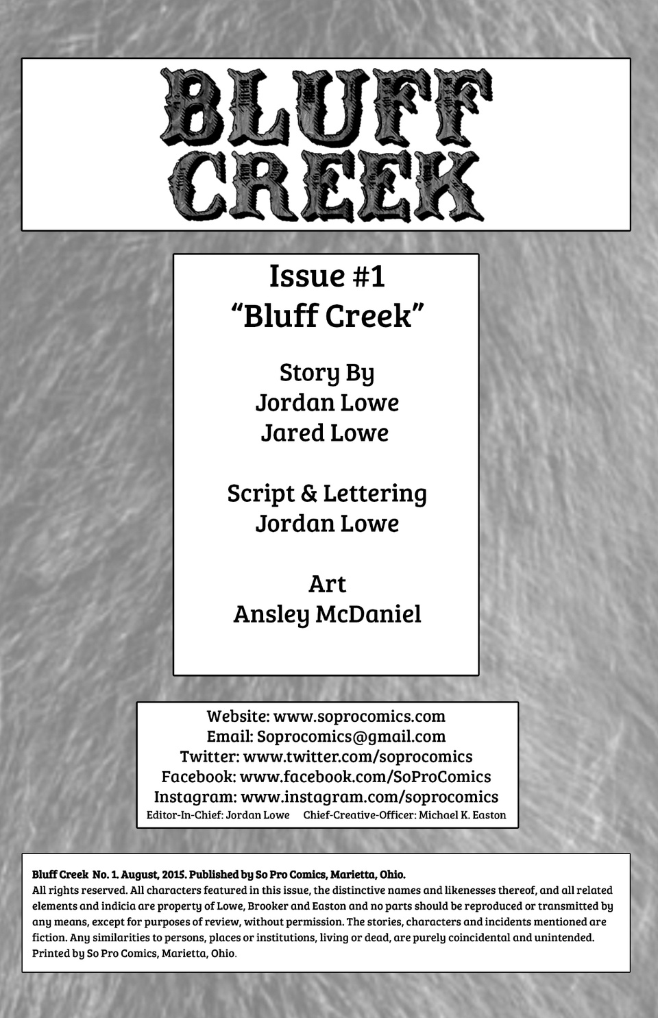 Bluff Creek #1 Credits