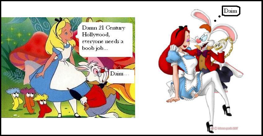 Alice and the white rabbit meets 21 century standards