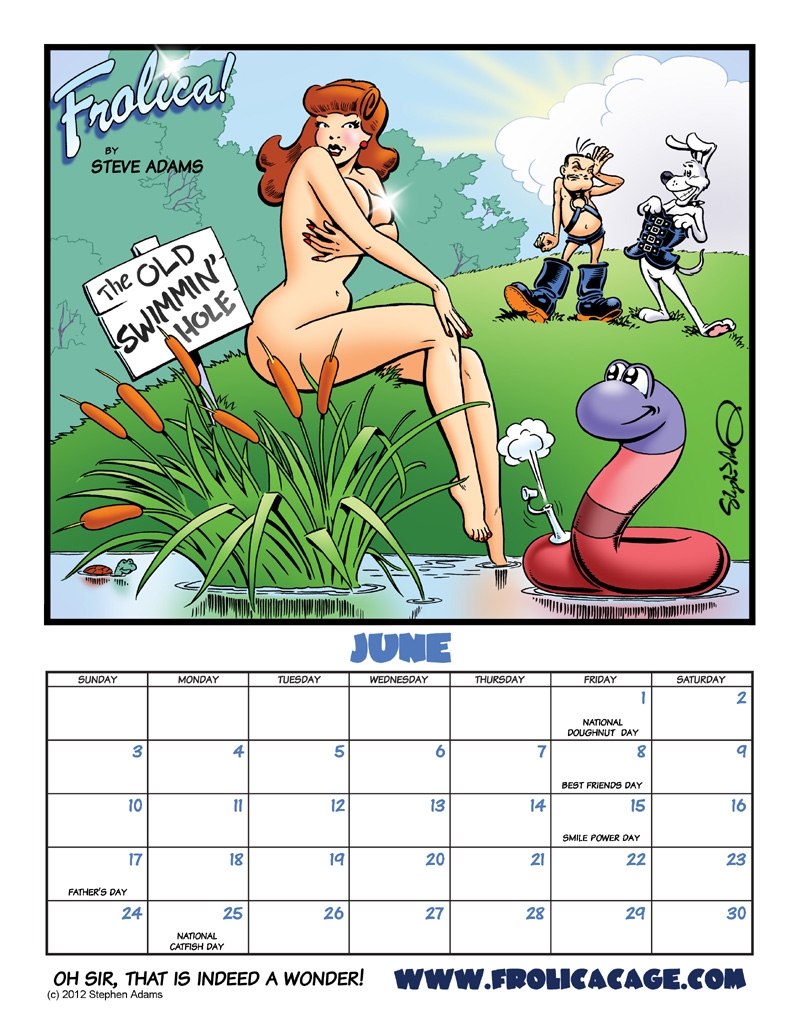 The Fabulous Frolica! Pin Up Calendar for June, 2012... Dig It!
