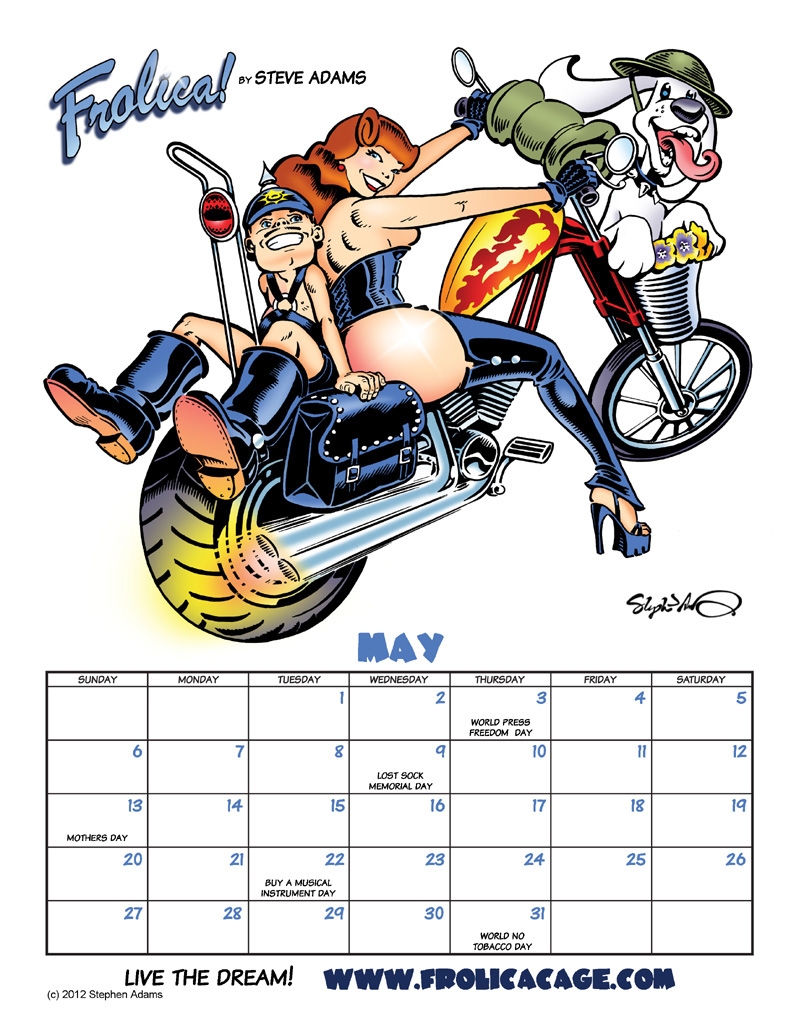 It's May! Time for a spanking new Fabulous Frolica! Pin Up Calendar!!