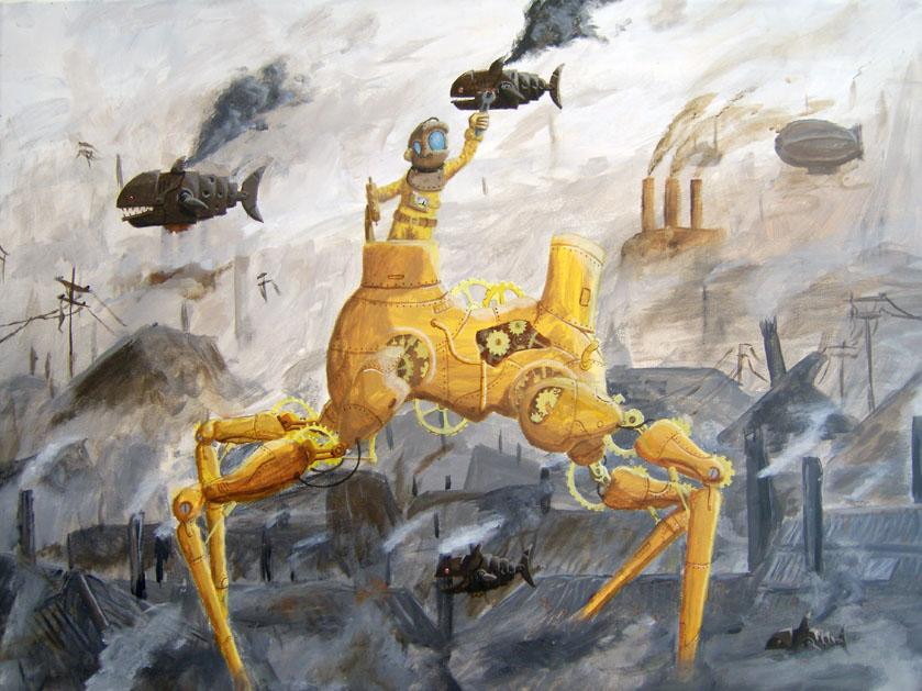 a steampunk painting