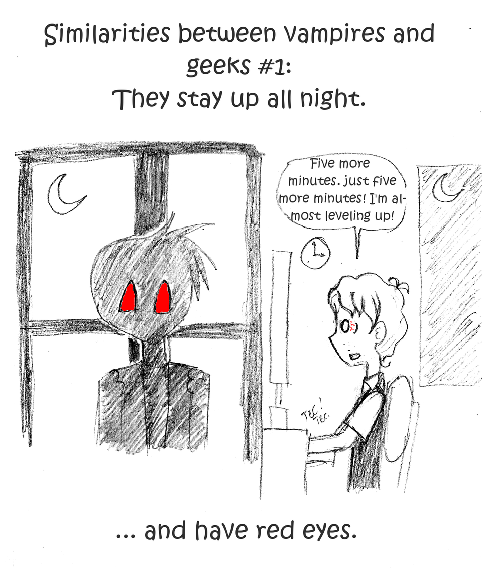 Similarities between vampires and geeks (1)