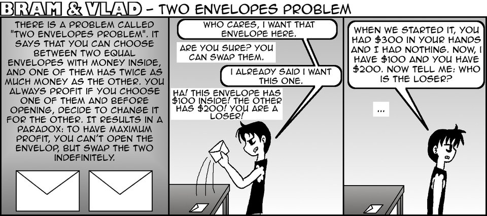 Two envelopes problem
