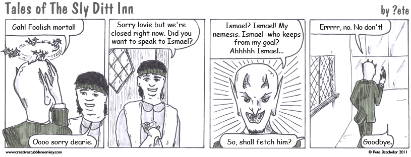 Satan scared off?