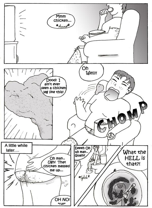 Pg. 1:  Beware the fried chicken :O