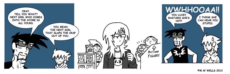 262. A girl walks in.