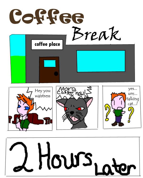 hell cat and friends: coffe break